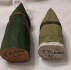 Vintage Lot of 2 Hand Painted Wooden Christmas Ornaments Signed & Dated — photo 3