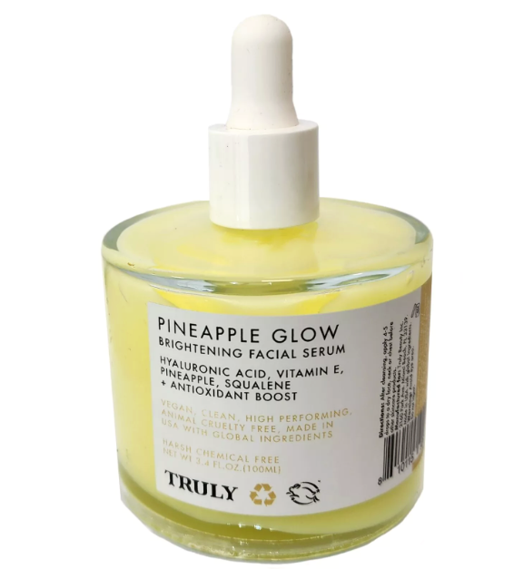TRULY Pineapple Glow Brightening Facial Serum Cruelty Free Vegan Made in USA