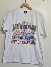 Vintage Screen Stars Best  1988 LA Lakers LA Dodgers  NBA Shirt