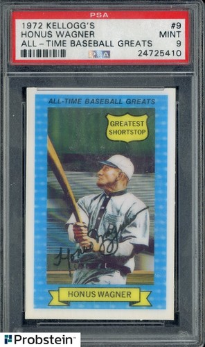 1972 Kellogg's 3-D All-Time Baseball Greats #9 Honus Wagner HOF PSA 9 MINT