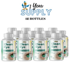 Clean Eye- Eye Support with Lutein- 12 Bottles- 720 Capsules