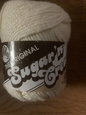 Lily Sugar 'n Cream Yarn Solid Ivory 1 Skein 2.5 oz 100 Cotton 4 Ply Worsted