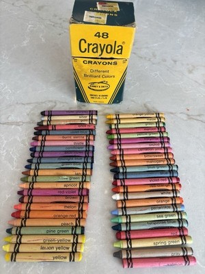 Binney Smith Box Of 48 Crayola Crayons - Original Box - Retired  and Rare Colors