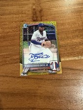 David Ortiz Jr 2025 1st Bowman Chrome Gold Shimmer Refractor /50 Auto Rookie!!
