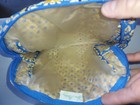 Vera Bradley classic Blue Yellow Multicolor Fabric Makeup Bag with Zipper — photo 3