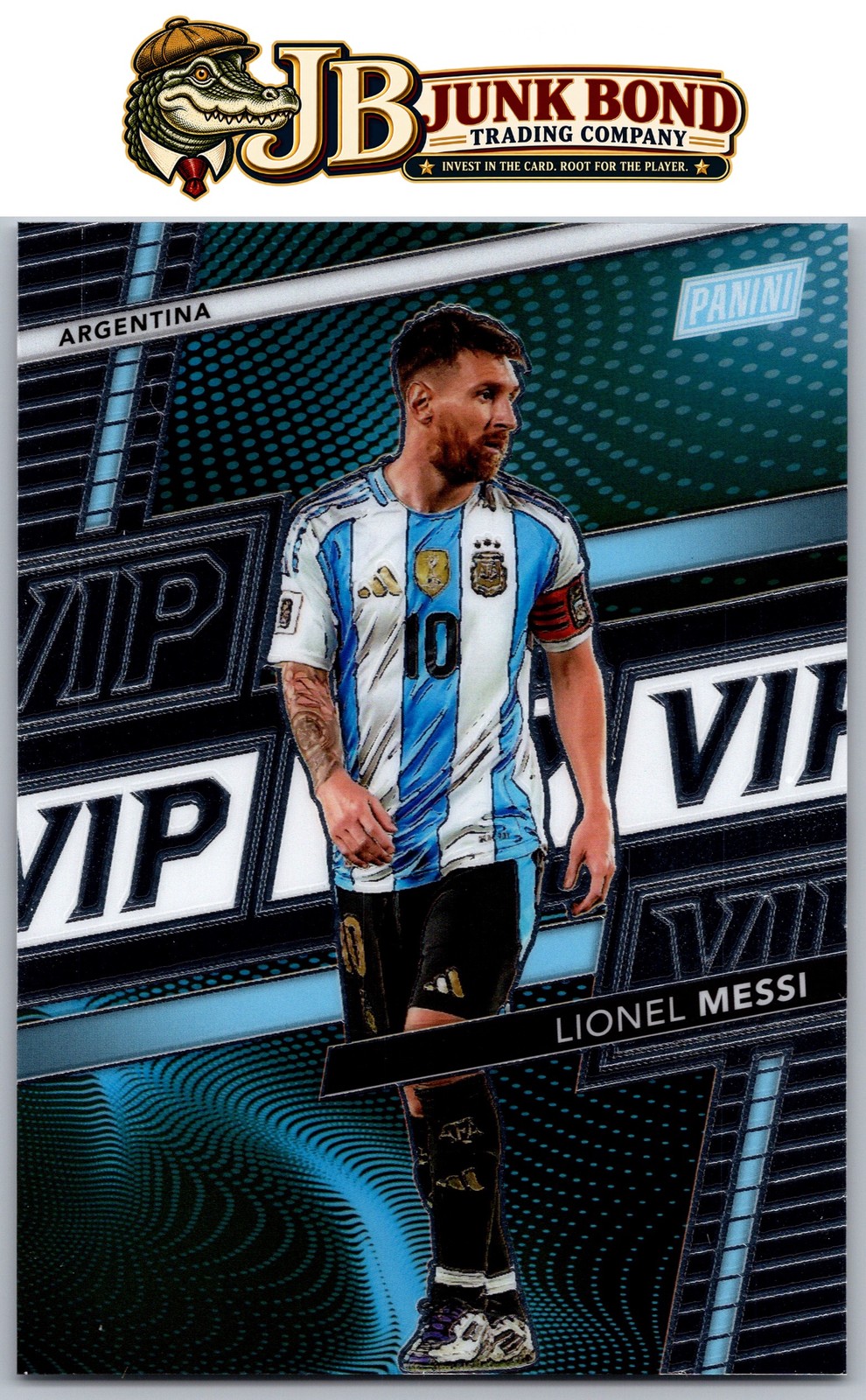 Lionel Messi Argentina + 2026 Panini National Convention VIP Gold Packs #LM