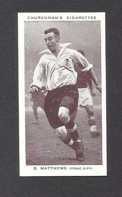 1938 VINTAGE STANLEY MATTHEWS VORKRIEG TABAKKARTE FOOTBALL STOKE CITY (TC2B11