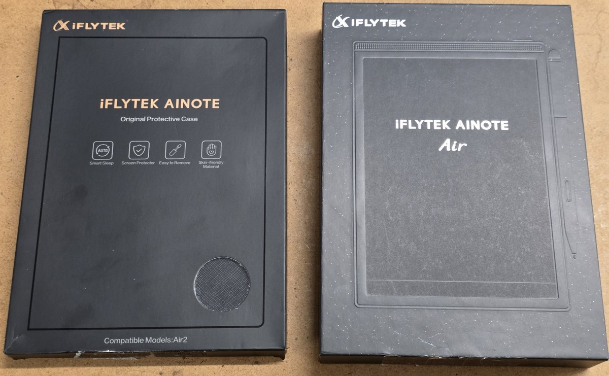 iFLYTEK AINOTE Air2 Tablet Silver/Grey Bundle w/ Folio Case (Black 