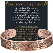 Jecanori Copper Bracelet for Men, 18X Strength 18 magnets, Eternal Tree