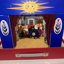 PUPPET THEATRE - 10 puppets, 4 stages, original handmade from CZECH REPUBLIC