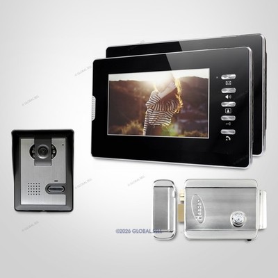 7inch Wired Video Door Entry Security Intercom with Intra-monitor Audio Intercom