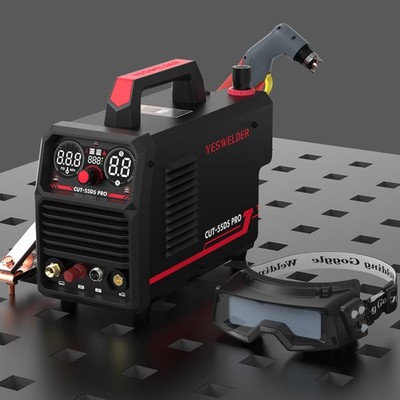 YESWELDER CUT-55DS PRO Plasma Cutter with Safety Goggles, 55A 110V/220V