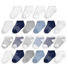 Baby 22-Pack Grow  Fit Flex Zones Low Cut Stretch Socks - Unisex Girls Boys ...