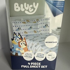 Disney Bluey and Bingo SZ Full 4-Piece Sheet Set Microfiber Kids Bedding NEW