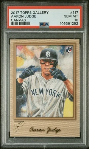 AARON JUDGE 2017 TOPPS GALLERY #117 CANVAS PSA 10🔥GEM MINT 📈 PARALLEL