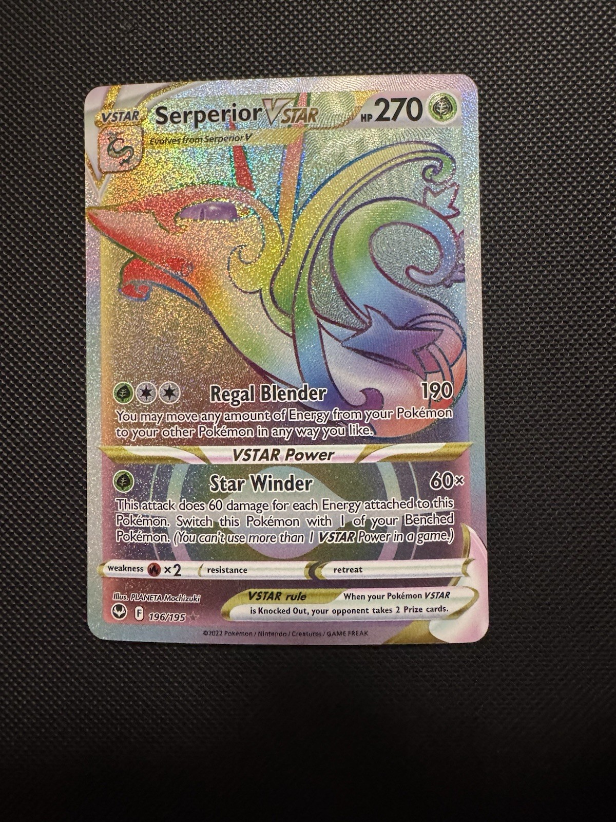 Serperior VSTAR (Secret) 196/195 Swsh12: Sword & Shield - Silver Tempest Holo