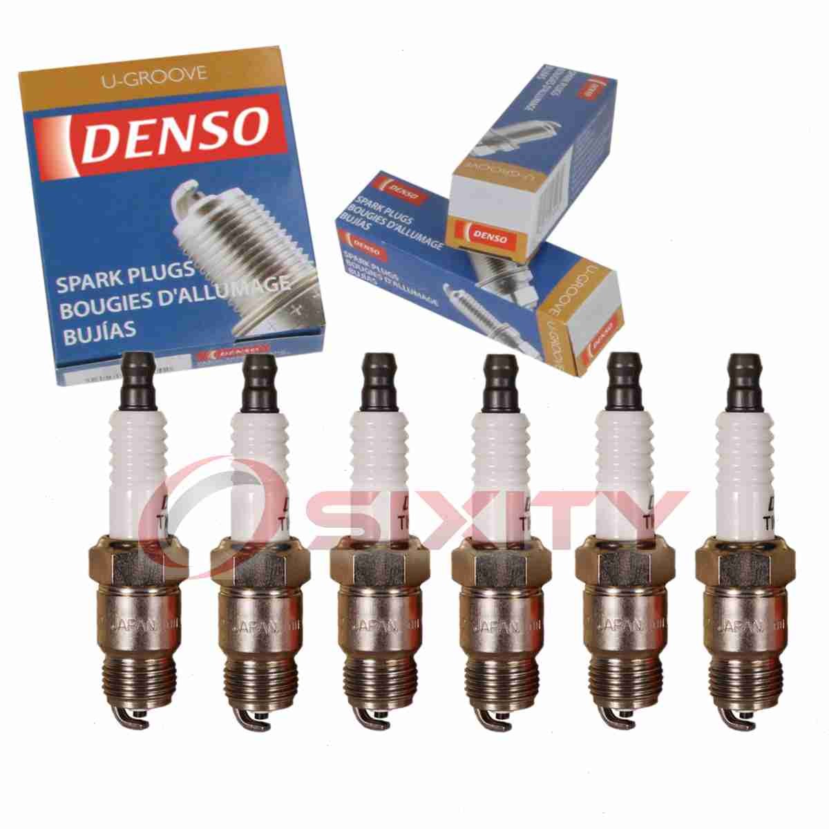 6 pc Denso Standard U-Groove Spark Plugs for 1994-1995 Pontiac Firebird 3.4L cr