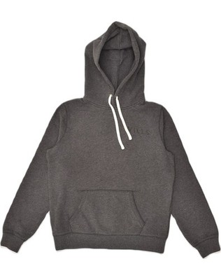 Jack Wills Damen Grafik Hoodie Pullover UK 12 Medium Grau Baumwolle AD08