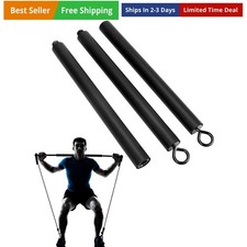 Resistance Band Bar Pilates Bar Home Gym Fitness Workout Bar for Strength Tra...