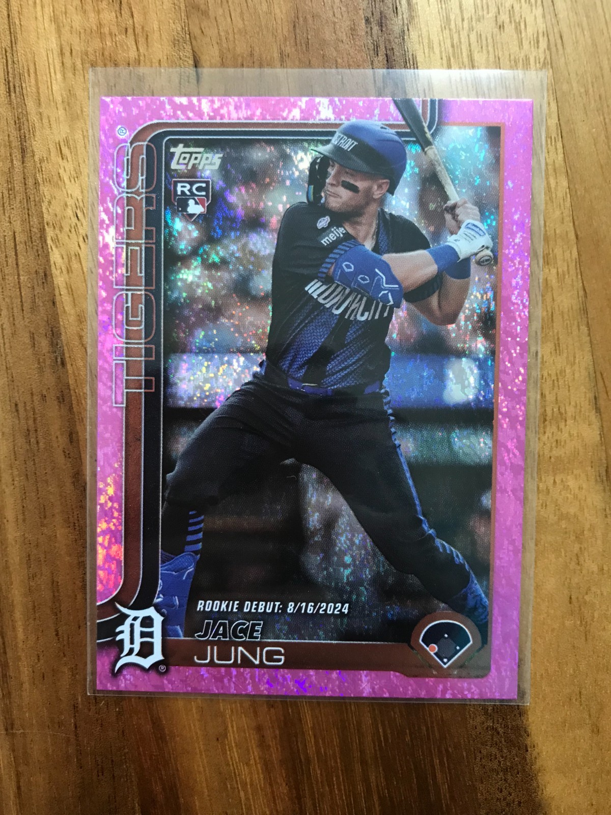 2025 Topps Update Series - Rookie Debut Jace Jung #US93 Pink Holo Foil (RC)