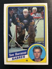 1984-85 OPC #18 Tom Barrasso Rookie Card NM…Buffalo Sabres. rookie card picture