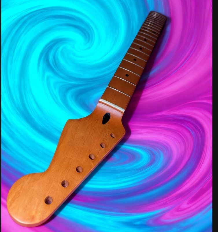 Amber - Strat Style Guitar Neck -  21 Fret - Maple  - Lovely Smooth Hand. Winnin