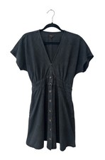 Quince Vintage Wash Tencel Camp Shirt Mini Dress Size Medium