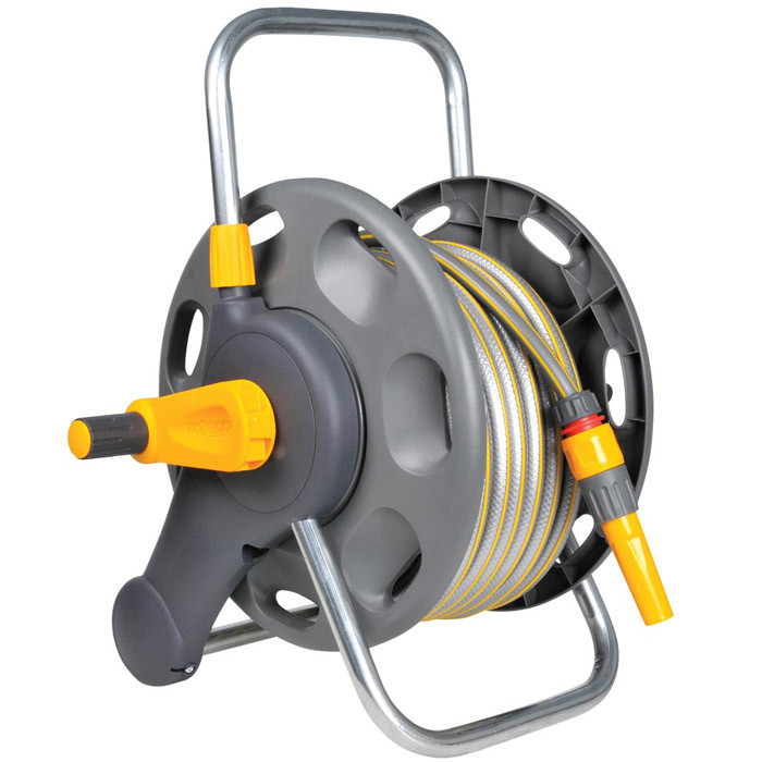 Hozelock 2431 2in1 45m Hose Reel with 25m Hose Pipe