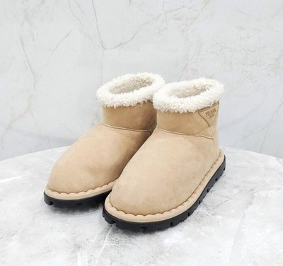 Prada Suede Shearling Ugg Boots 1T217N 148722686
