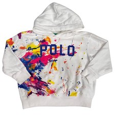 Polo Ralph Lauren Kids Youth Paint Splatter Hooded Sweatshirt Size 6