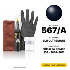 Lackstift F&uuml;r Alfa Romeo 159 567/A Blu Oltremare Komplett Steinschlag Reparatur