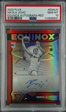 2022-23 Panini Flux Equinox Red Prizm 12/35 Nikola Jovic PSA 10 GEM MT Auto 1o2