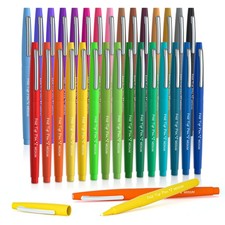 30 Colors Felt Tip Pens, Medium Point Assorted Markers Pens For Journaling, W...