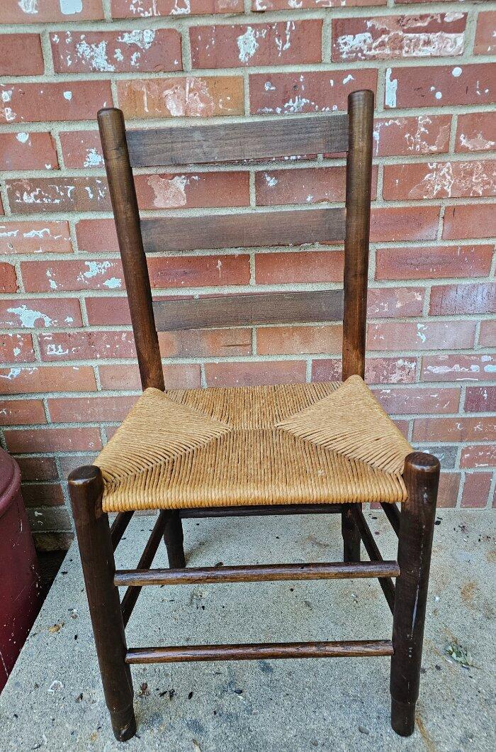 Vintage Shaker Chair Hickory Ladder Back Woven Cord Seat | eBay