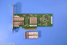 QLogic Dual Fiber Channel PCIe Card +2 SFP Transceiver FTLF8528P3BCV-QL MFP5T