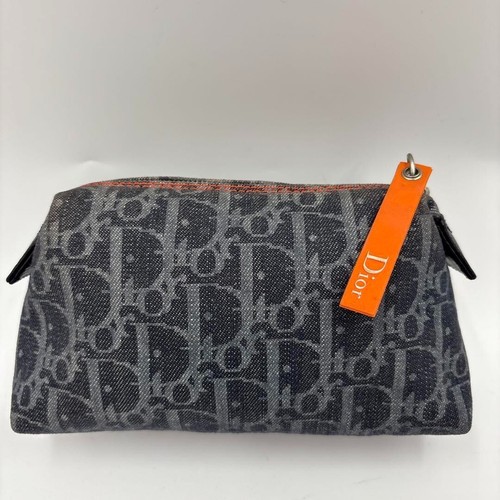 Christian Dior Trotter Denim Cosmetic Pouch Bag Purse Authentic Used From Japan