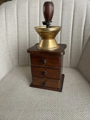 Moulin à Café Manuel en Bois - Marron - Photo 1/3