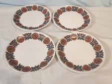 Figgjo Flint, Turi Astrid, '70s Bread & Butter Plates, Set of 4, Norway Nice!