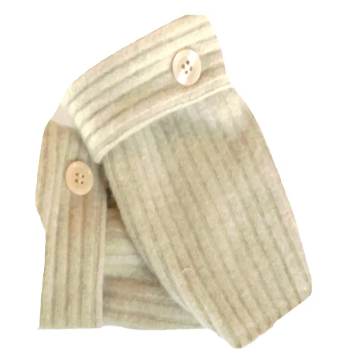 FINGERLESS GLOVES TAN BROWN 100% CASHMERE MOST S M L MITTENS ARM WARMERS CUFFS