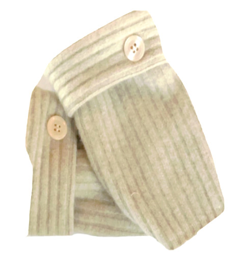 FINGERLESS GLOVES TAN BROWN 100% CASHMERE MOST S M L MITTENS ARM WARMERS CUFFS