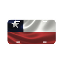 Letrero de bandera chilena Chile matrícula frontal Concepción Valparaíso Santiago Maipú