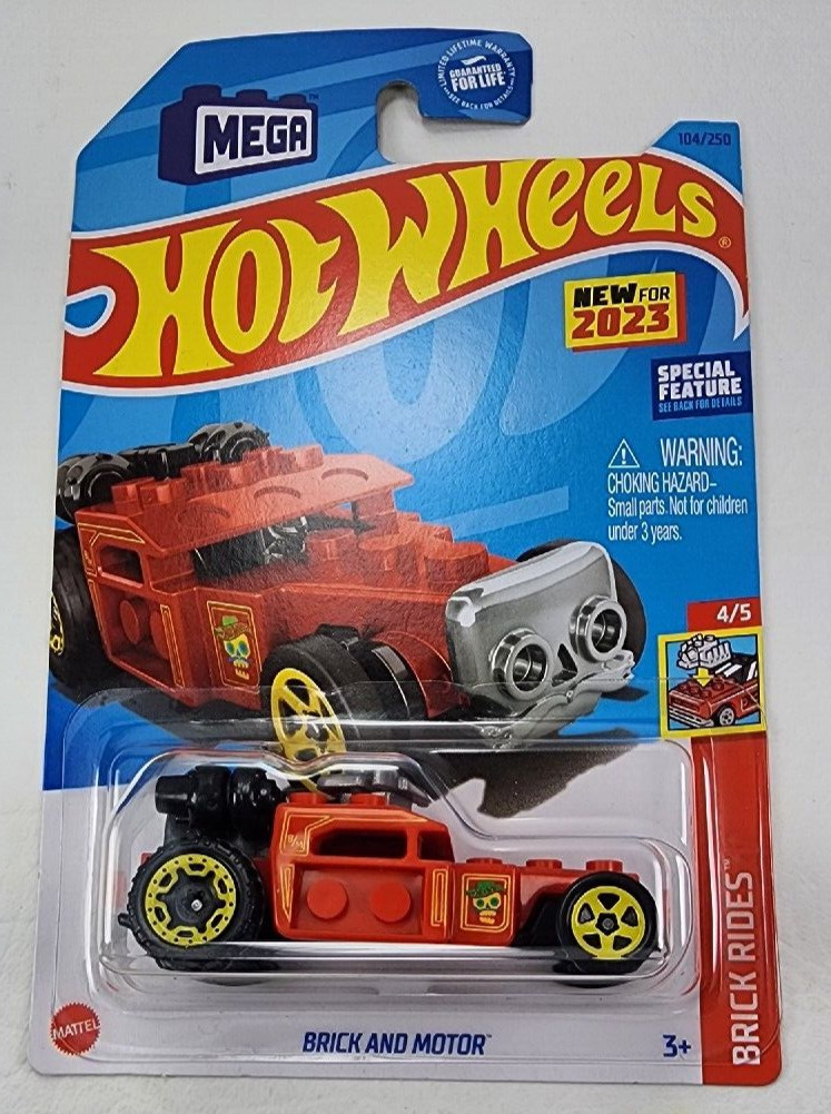 2023 Hot Wheels Brick Rides  * BRICK and MOTOR * 4/5 Red  #104 Die Cast 1:64