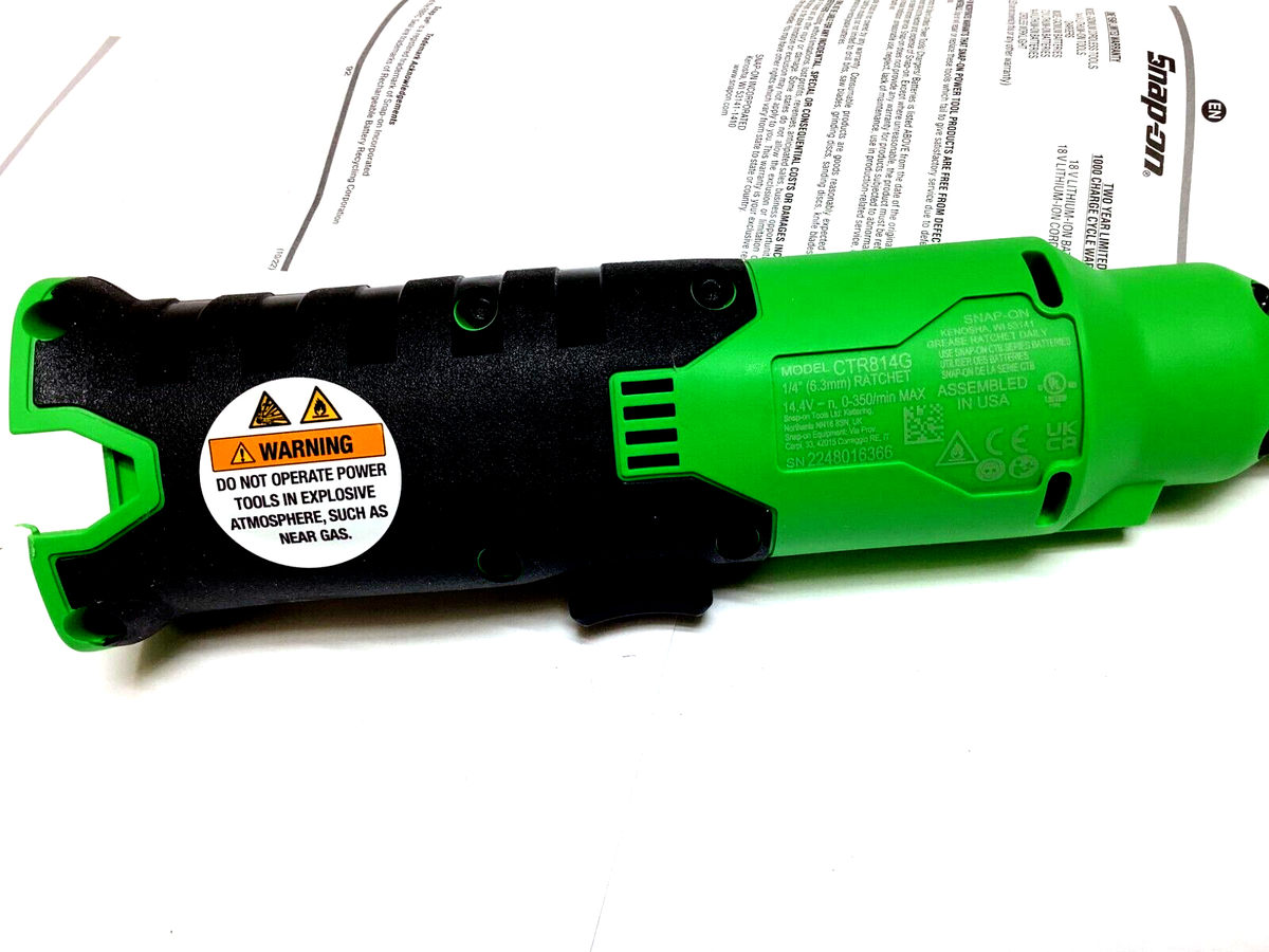 New Snap-on™ Lithium Ion CTR814GDB 14.4V 1/4