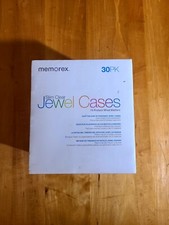 Memorex 30-Pack Slim Clear Jewel CD DVD Cases Brand New Sealed -Read Description