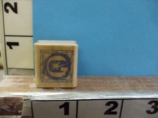 Monogram letter G rubber stamp 1Q