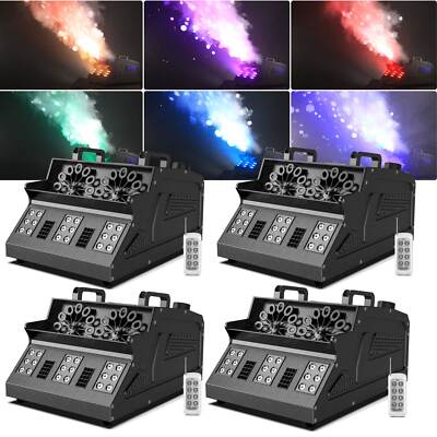 2000W Nebel  Seifenblasen Maschine Bubble Fog Machine RGB DMX mit Fernbedienung