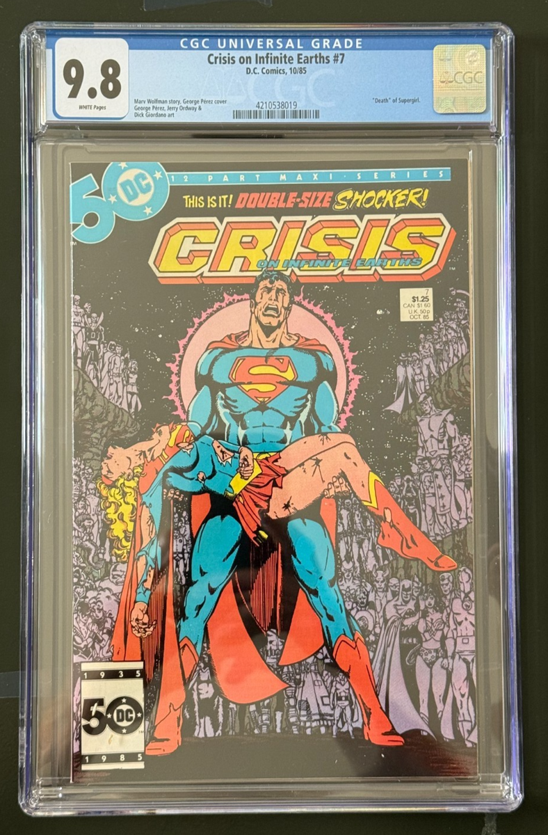 Crisis on Infinite Earths #7 CGC9.0 アメコミ CRISIS on INFINITE EARTHS 7, VF/NM (9.0) DEATH of SUPERGIRL