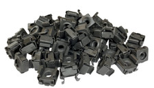 RackGold  12-24 Black Slide-on Cage Nuts - 50 Pack USA Made G1224-SLD-B50