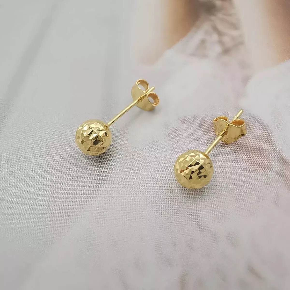 Pure 18k Solid Gold Stud Earrings