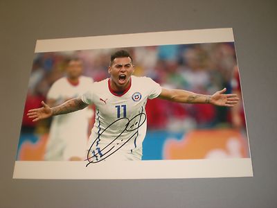 Eduardo Vargas Chile TSG 1899 Hoffenheim signiert signed Autogramm a. 20x28 Foto